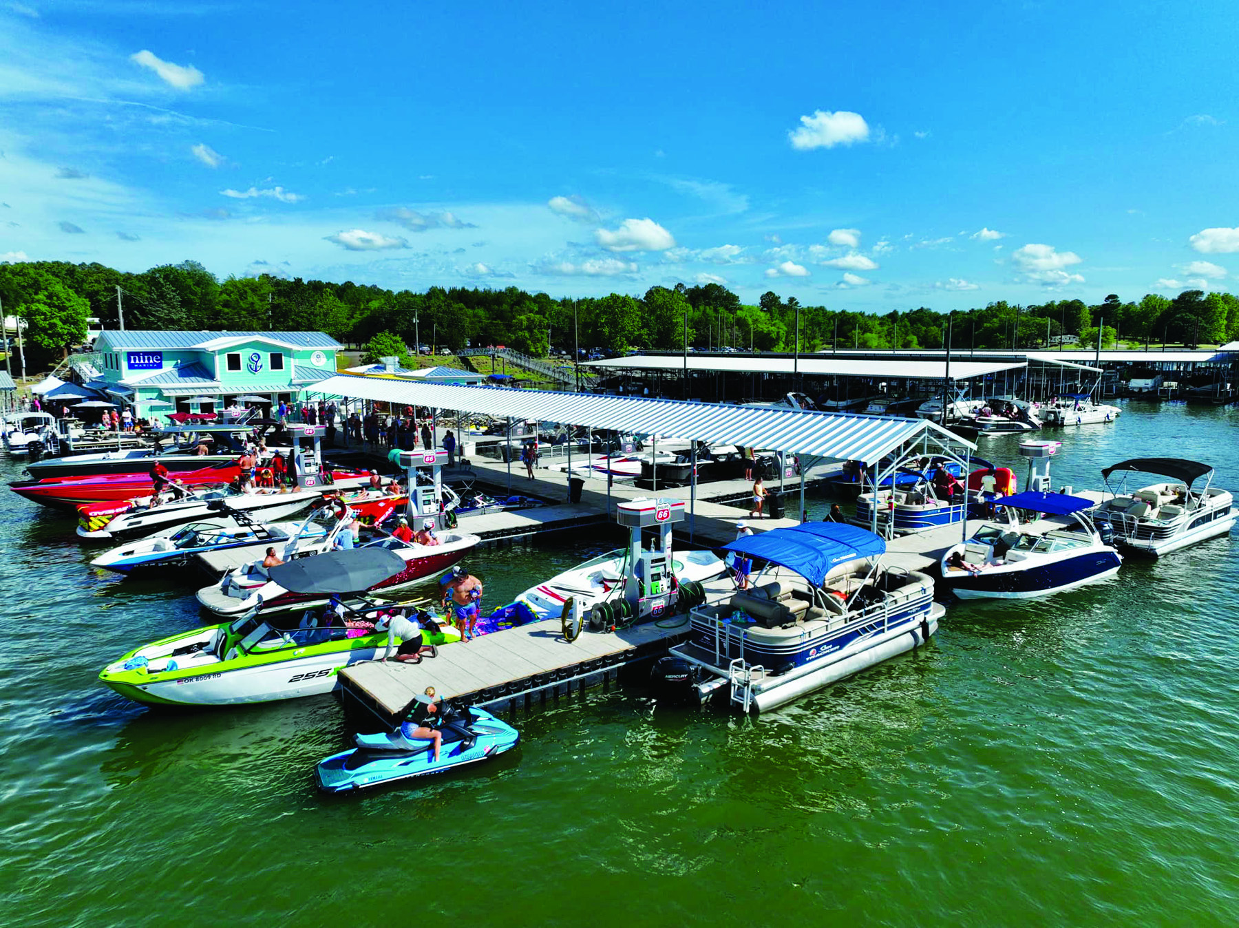 The lake was buzzing with all of the boaters who were vying for the big hand during the Lake